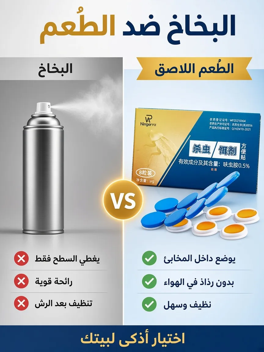 طُعم الصراصير اللاصق – 8 أقراص