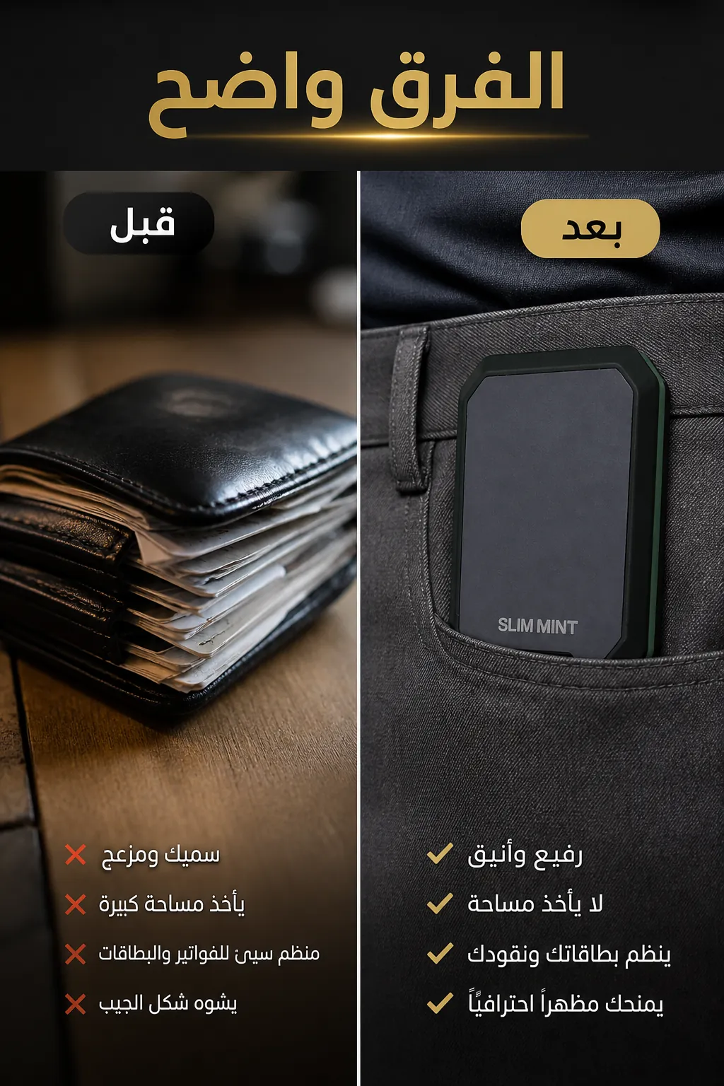 Slim Mint – محفظة ألمنيوم نحيفة مع حماية RFID